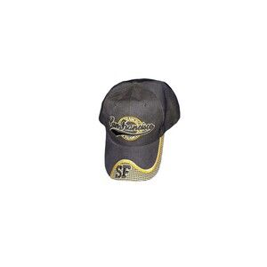 San Francisco Hat Black Yellow Adjustable Strapback Cap Vintage Style Made China